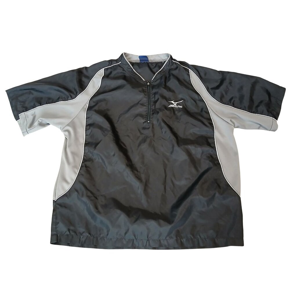 Mizuno Mens Large Pullover Windbreaker Jacket Vented Warm-up Cycling Athletic